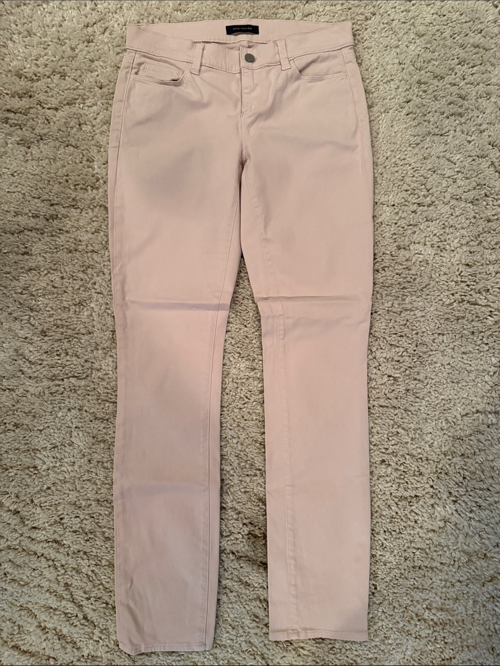 Ann Taylor Women’s Light Pink Stretch Jeans - Classic Slim Fit